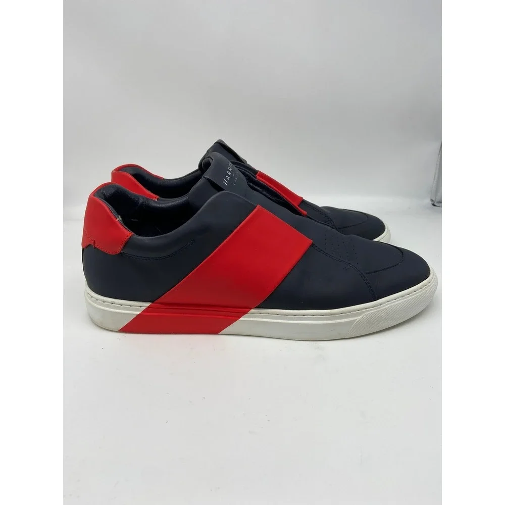 Harrys of London Sneakers‎ Mens Sz 10 EU 43 Bolt 2Tech Trainers Navy Red Accent
